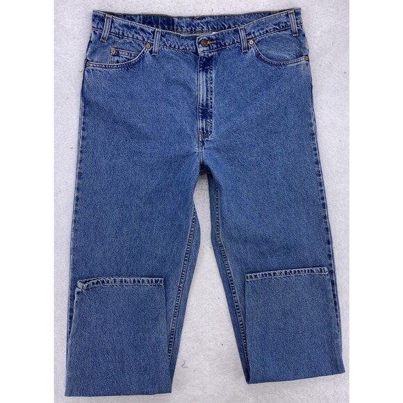 Levis 553 Jeans Mens 42x36 Denim 90s USA Relaxed Straight Dark Mid Rise Vintage - Picture 8 of 16